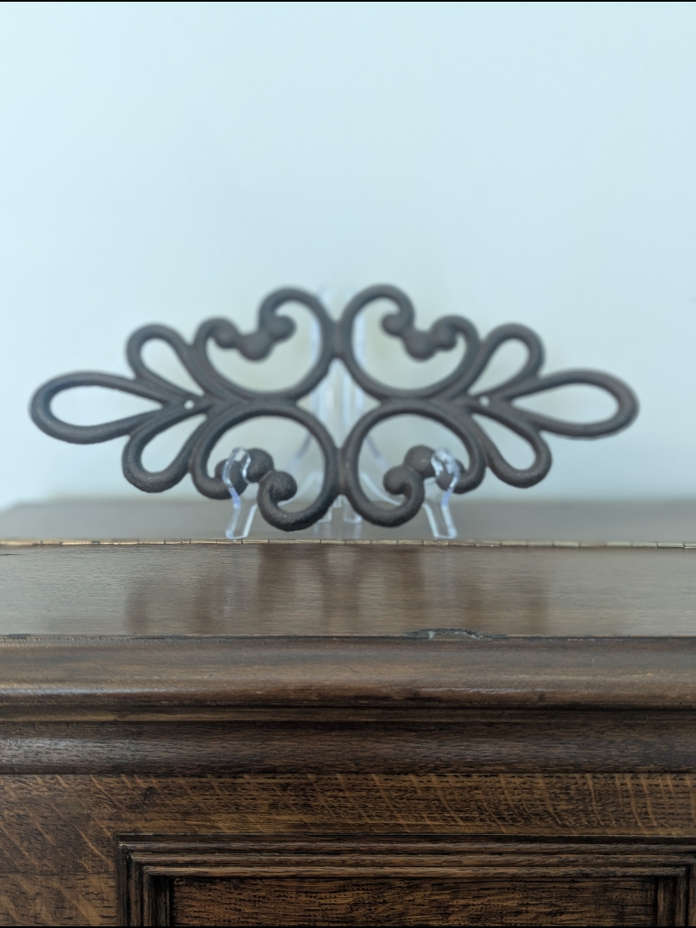 Cast Iron Scroll Pediment Wall Decor Architectural Salvage
